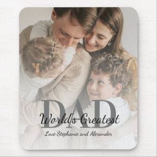 Father's Day World's Greatest Dad with Photo Mouse Pad