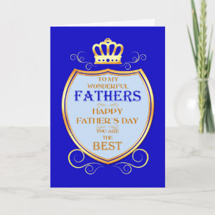 Fathers Father's Day with Shield Card