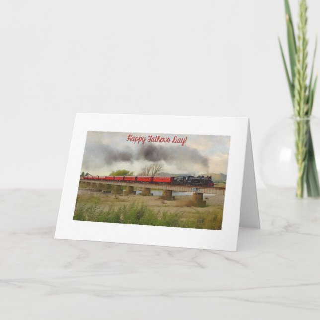 Father's Painted Train Card (Front)