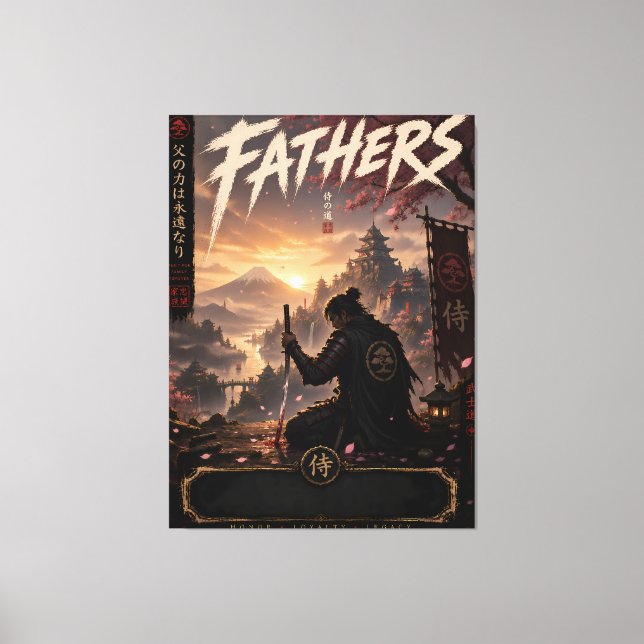 Fathers Samurai Legacy Canvas Print (Front)