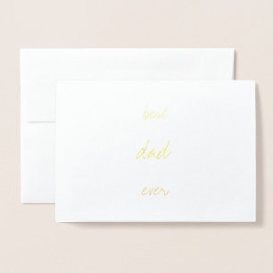 Father's Simple Modern   Real Gold Foil Best DAD Card