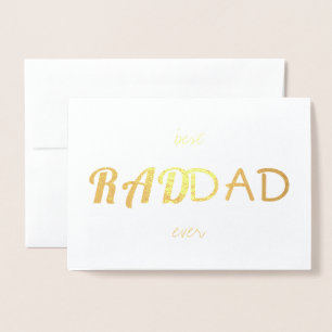 Father's Simple Modern   Real Gold Foil RAD DAD Card