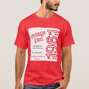 Father's Vintage Limited Edition Year Red T-Shirt
