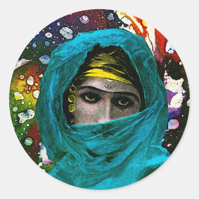 Fatima by Michael Moffa Classic Round Sticker (Front)