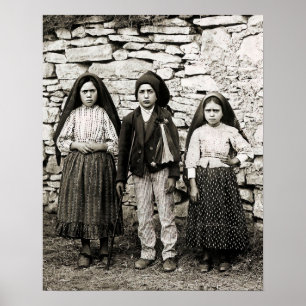 Fatima Children Lucia Francisco and Jacinta Poster