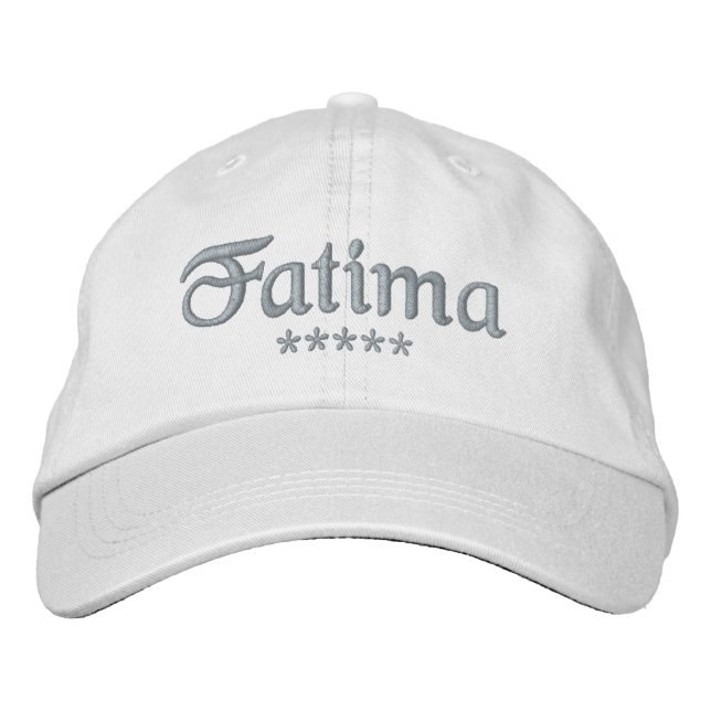 Fatima Name Embroidered Hat (Front)