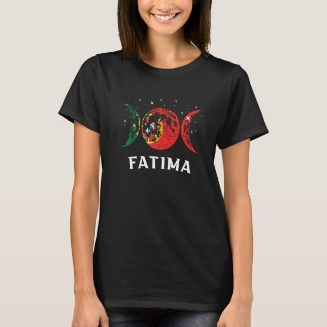 Fatima Portuguese City Retro Portugal Flag   T-Shirt (Front)