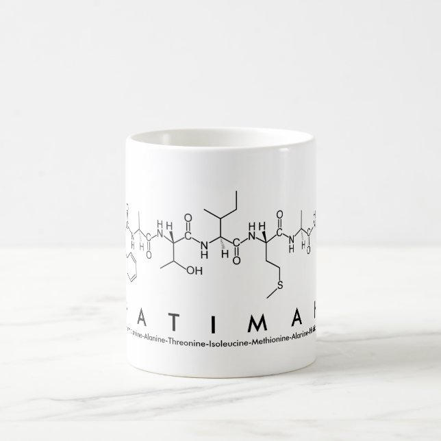 Fatimah peptide name mug (Center)