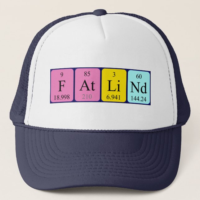 Fatlind periodic table name hat (Front)