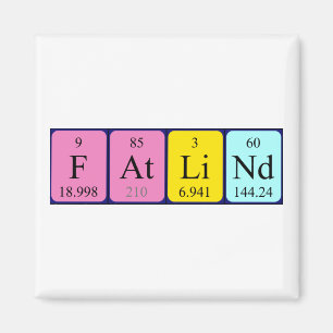 Fatlind periodic table name magnet