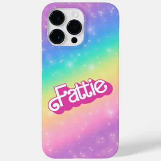 Fattie Plus Size Rainbow Retro 90's Nostalgia Pink Case-Mate iPhone 14 Pro Max Case