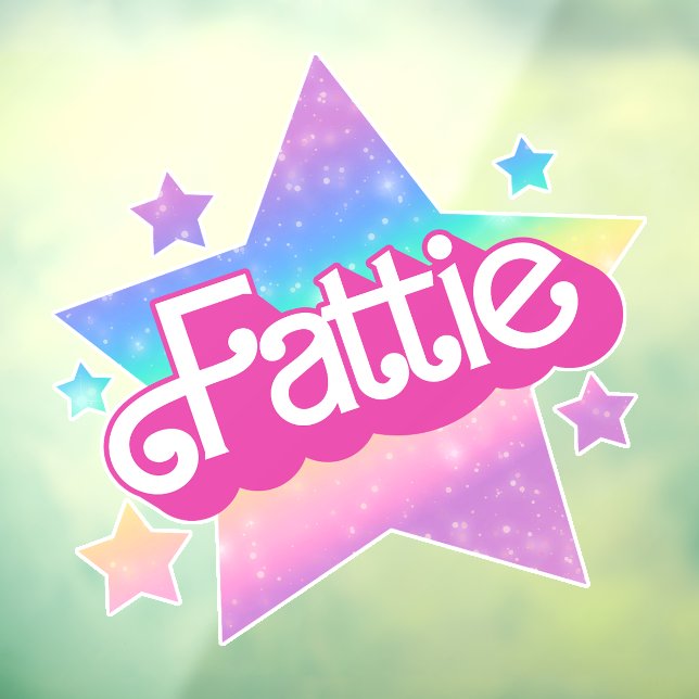 Fattie Plus Size Rainbow Retro 90's Nostalgia Star (Sheet 3)