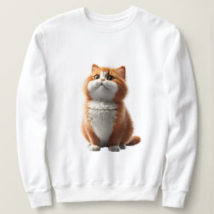 Fatty Cat Sitting Somewhere Neat Background Sweatshirt