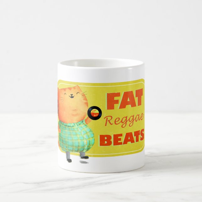Fatty Fatty Fat Reggae Cat Coffee Mug (Center)