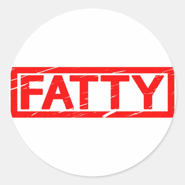 Fatty Stamp Classic Round Sticker (Front)