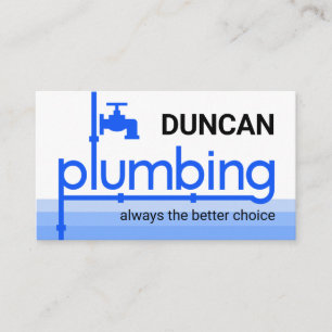 Faucet Pipeline Leaking Blue Water Business Card