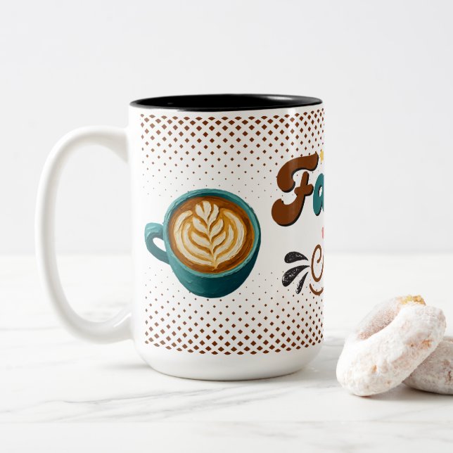 Fauget Coffee Mug | Cute Coffee Lover Gift Coffee  (With Donut)