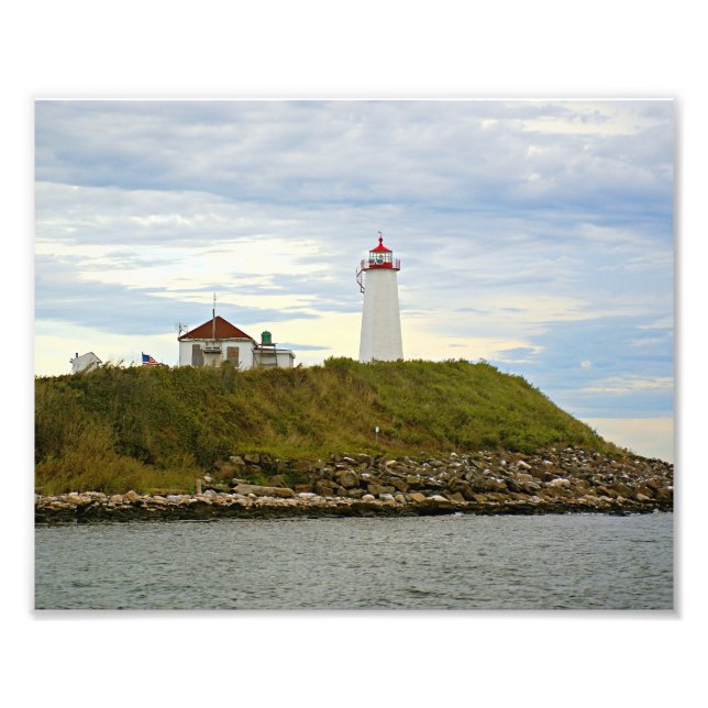 Faulkners Island Lighthouse, CT Photo Print (Front)