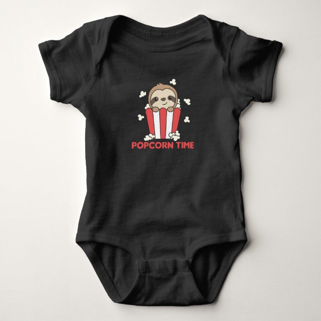 Fault Popcorn Time Funny Animals In Essen Baby Bodysuit (Front)