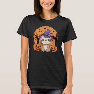 Fault Witch Pumpkin Sloths Happy Halloween T-Shirt