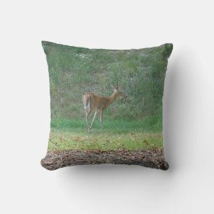 Faun and mother deer pillow