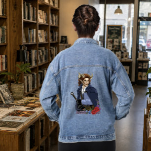 Faun Horned Fae Fantasy Denim Jacket