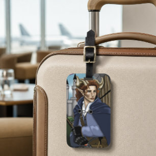 Faun Horned Fae Fantasy Luggage Tag