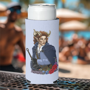 Faun Horned Fae Fantasy  Seltzer Can Cooler