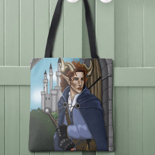 Faun Horned Fae Fantasy Tote Bag