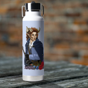 Faun Horned Fae Fantasy  Water Bottle