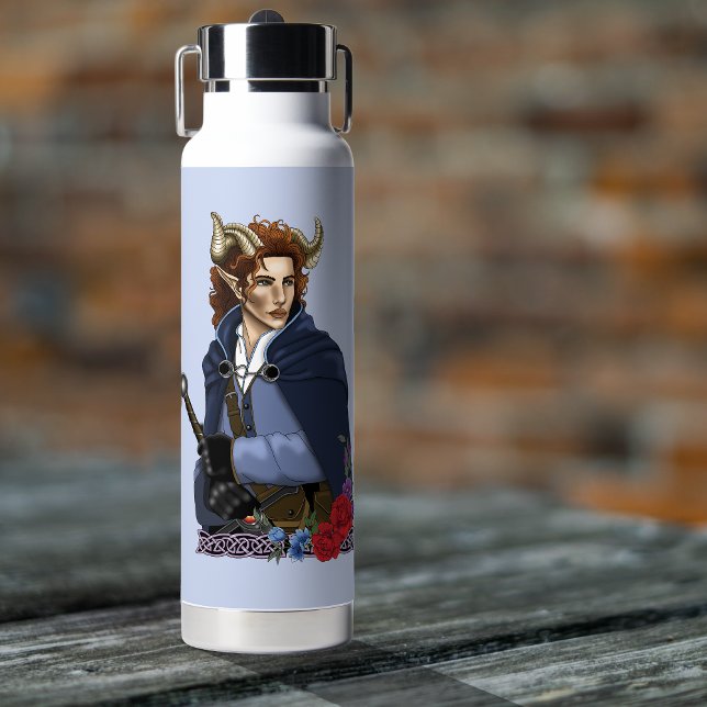Faun Horned Fae Fantasy  Water Bottle (Creator Uploaded)
