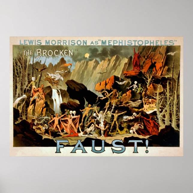 Faust 1887 - Theatre Poster (Front)