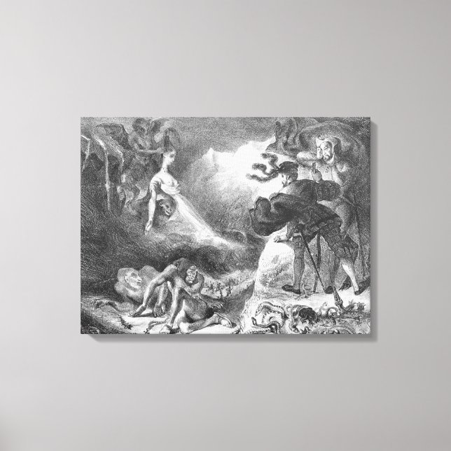 Faust and Mephistopheles at the Witches' Canvas Print (Front)
