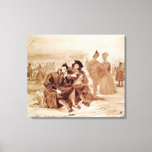 Faust and Wagner in conversation in Canvas Print