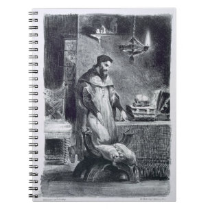 Faust in his Study, from Goethe's Faust, 1828, (il Spiral Notebook