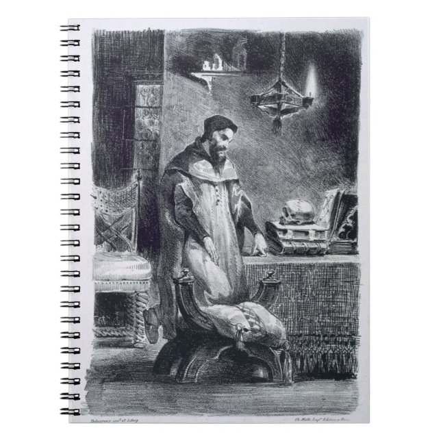 Faust in his Study, from Goethe's Faust, 1828, (il Spiral Notebook (Front)