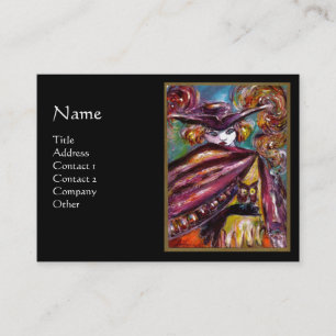 FAUST / Mysterious Mask With Owl , Purple Black Business Card
