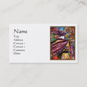 FAUST/ Mysterious Mask With Owl,Purple White Business Card