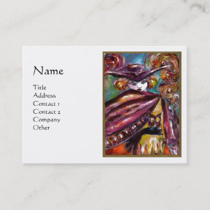 FAUST/ Mysterious Mask With Owl,Purple White Business Card