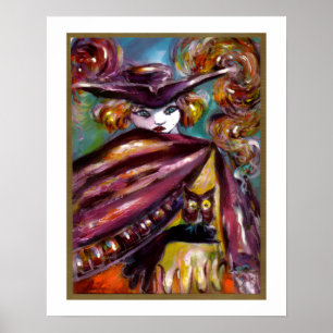 FAUST / Mysterious Mask with Tricorn and Owl Poster