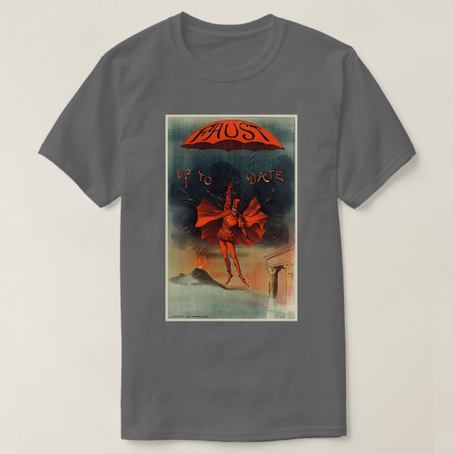 FAUST up to date 1890 Johann Wolfgang von Goethe T-Shirt (Design Front)