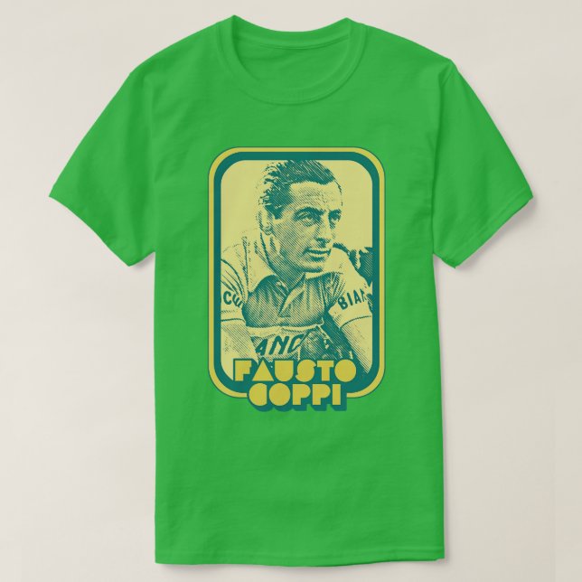 Fausto Coppi Retro Cycling Fan Art Design T-Shirt (Design Front)