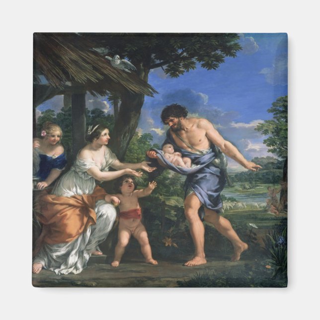 Faustulus entrusting Romulus and Remus Magnet (Front)