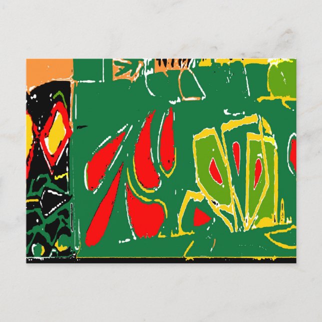 Fauvism Abstract Shapes Postcard (Front)