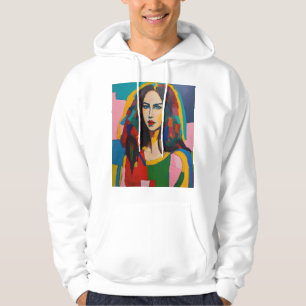 Fauvism painting of anais zanotti with her hair do hoodie