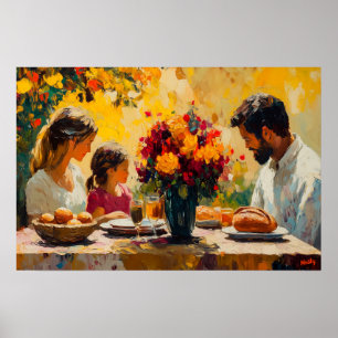 Fauvist Family Gathering - Vibrant and Warm Poster
