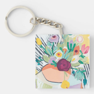 Fauvist Floral II Key Ring