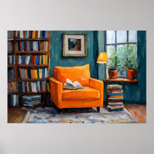 Fauvist Reading Nook Art – Customisable Cosy Home Poster