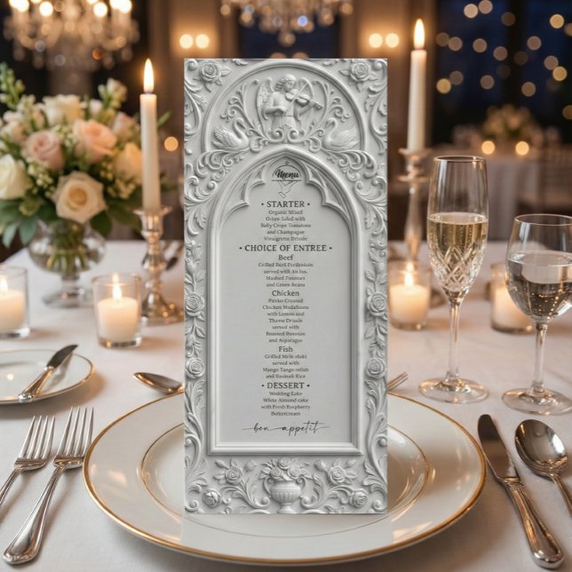 Faux 3D Stone Effect Rococo Bas Relief Flat Menu (Creator Uploaded)