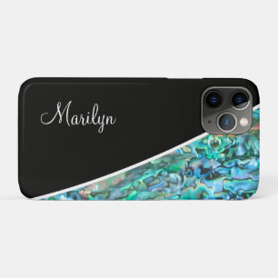 Faux Abalone Paua Shell Monogram Style Case-Mate iPhone Case